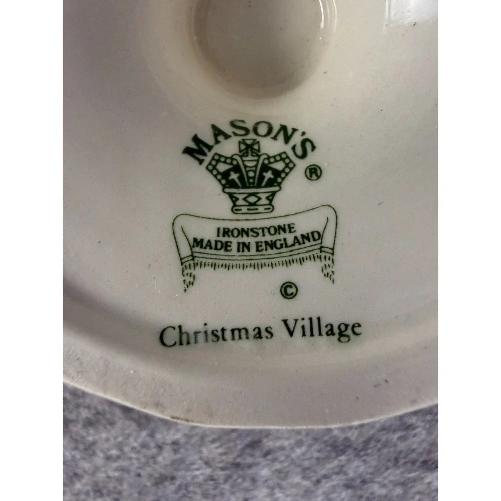 MASON'S Christmas Village TIDBIT‎  Ironstone Made in England 61/4